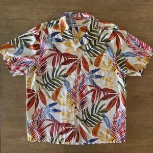 Tommy Bahama Soriano Fronds IslandZone® Short Slv Camp Shirt-Silk & Coolmax-Sz L